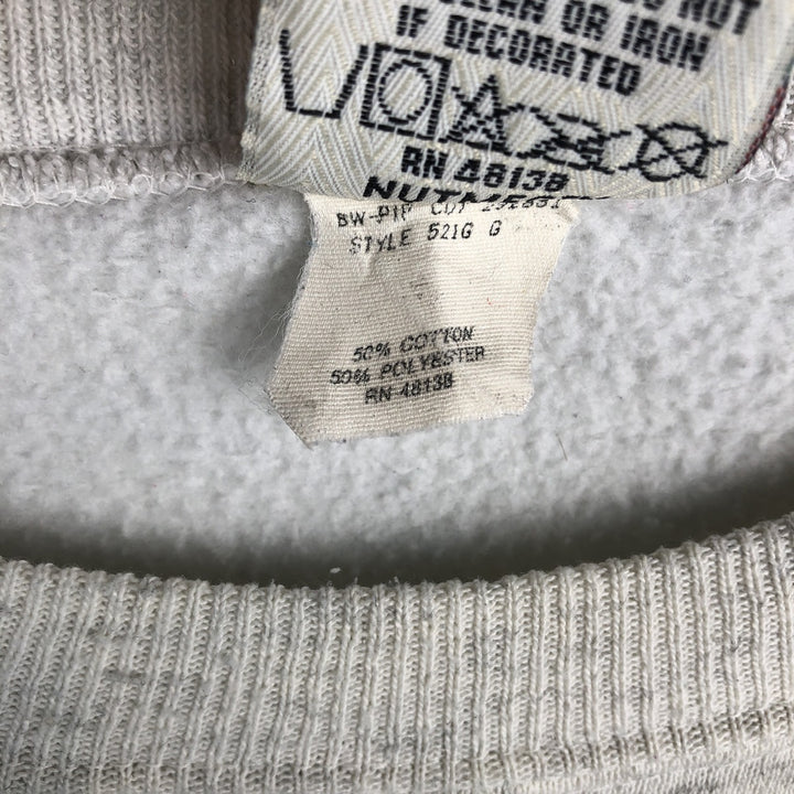 90'S Nutmeg Mills 5 TIME SUPERBOWL CHAMPIONS Print Sweatshirt, Made in USA, Men's Size L (approx.), Vintage cotton gray type Vintage Second Hand