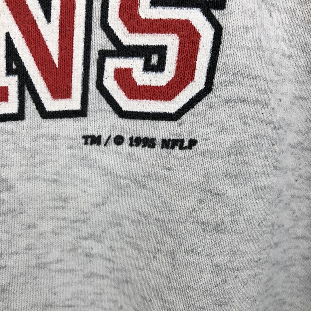 90'S Nutmeg Mills 5 TIME SUPERBOWL CHAMPIONS Print Sweatshirt, Made in USA, Men's Size L (approx.), Vintage cotton gray type Vintage Second Hand