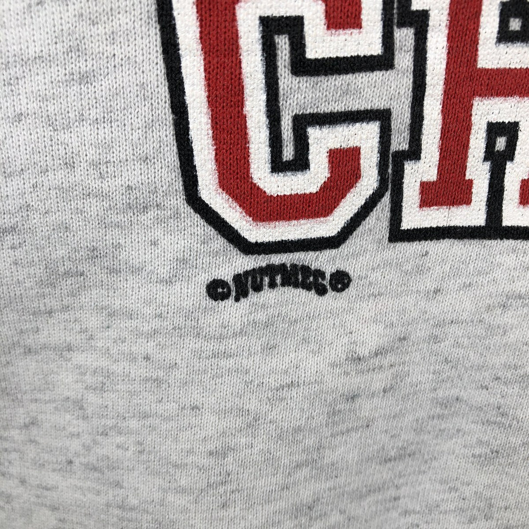 90'S Nutmeg Mills 5 TIME SUPERBOWL CHAMPIONS Print Sweatshirt, Made in USA, Men's Size L (approx.), Vintage cotton gray type Vintage Second Hand