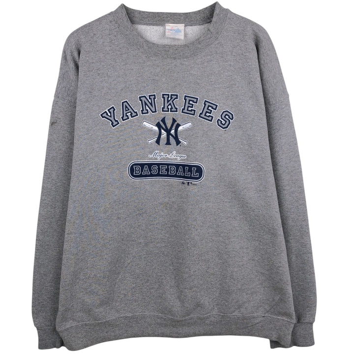 Vintage 90'S Majestic MLB New York Yankees sweatshirt, size XL, men's unclear gray type Vintage Second Hand