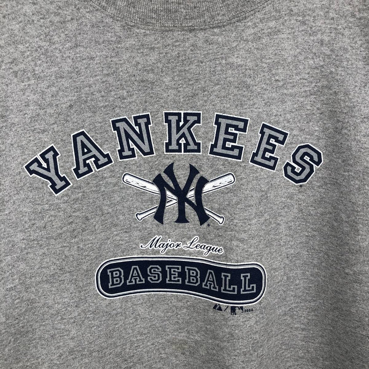 Vintage 90'S Majestic MLB New York Yankees sweatshirt, size XL, men's unclear gray type Vintage Second Hand