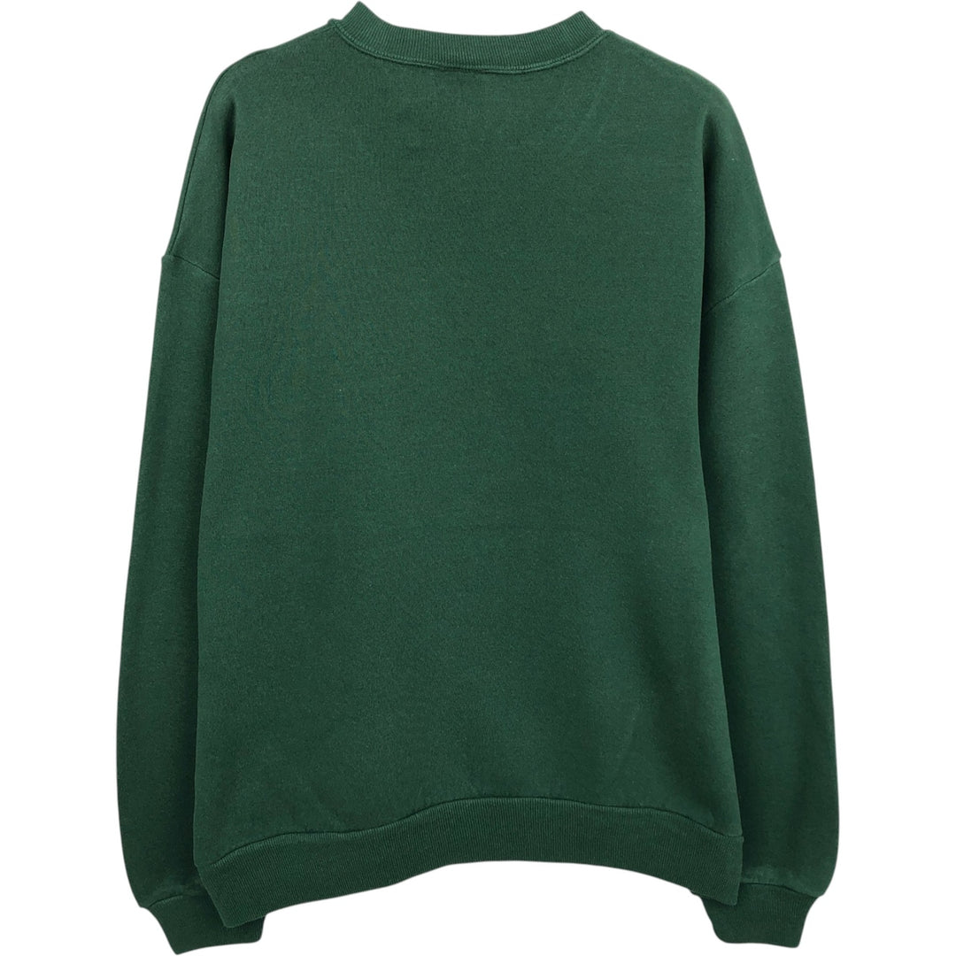90'S JERSEYS NFL Green Bay Packers Print Sweatshirt, Made in USA, Men's XL equivalent, Vintage polyester Green type dark green Vintage Second Hand