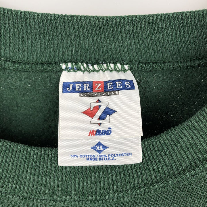 90'S JERSEYS NFL Green Bay Packers Print Sweatshirt, Made in USA, Men's XL equivalent, Vintage polyester Green type dark green Vintage Second Hand