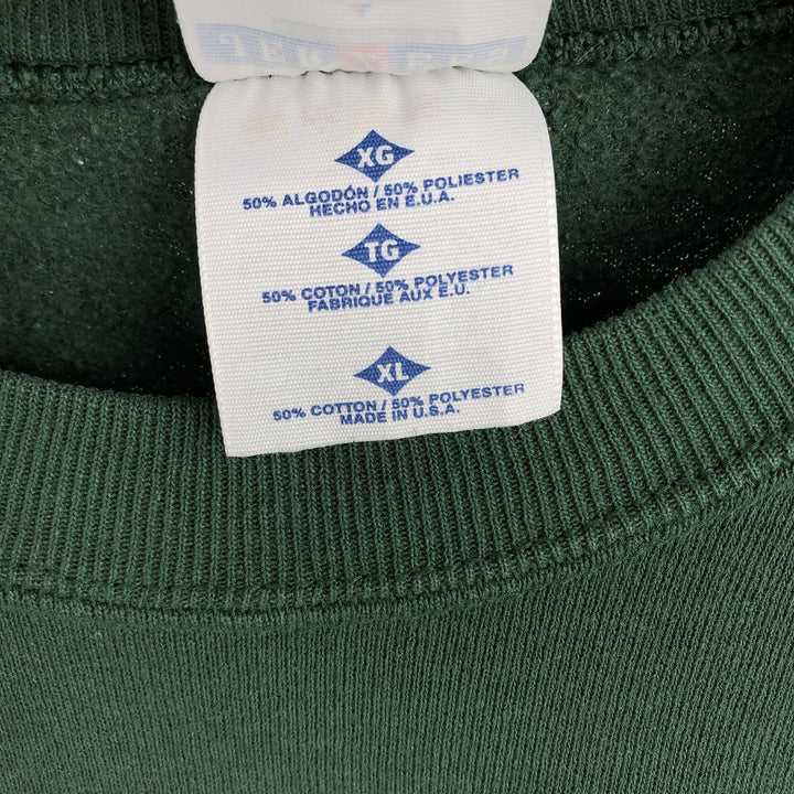 90'S JERSEYS NFL Green Bay Packers Print Sweatshirt, Made in USA, Men's XL equivalent, Vintage polyester Green type dark green Vintage Second Hand