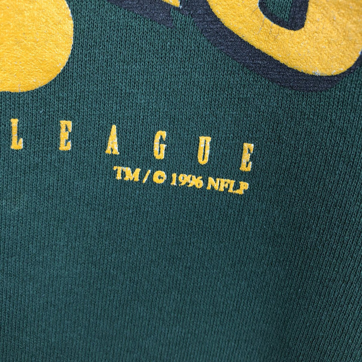 90'S JERSEYS NFL Green Bay Packers Print Sweatshirt, Made in USA, Men's XL equivalent, Vintage polyester Green type dark green Vintage Second Hand