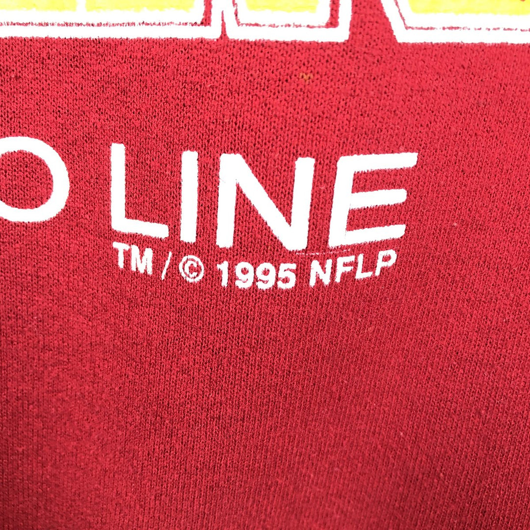 90'S Russell NFL Washington Redskins Print Sweatshirt, Made in USA, Men's XL (approx.), Vintage cotton red type Vintage Second Hand