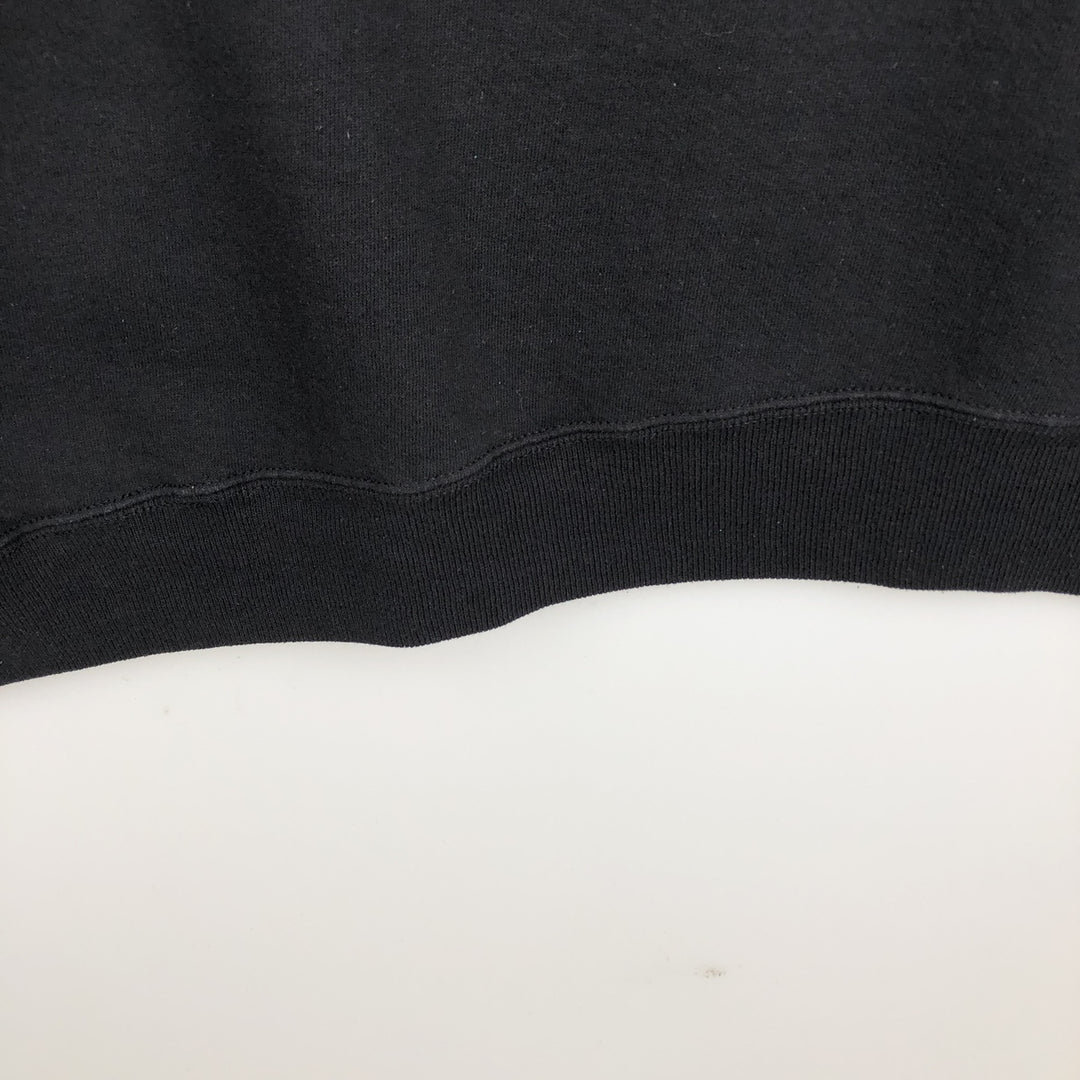 90'S NUTMEG NFL Pittsburgh Steelers Print Sweatshirt, Made in USA, Men's Size L (Equivalent), Vintage cotton black type Vintage Second Hand