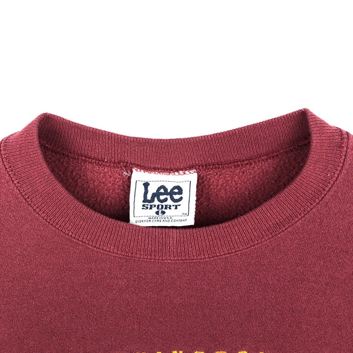 90'S Lee SPORT NFL Washington Redskins Print Sweatshirt, Made in USA, Men's Size L (approx.) cotton wine-red Vintage Second Hand