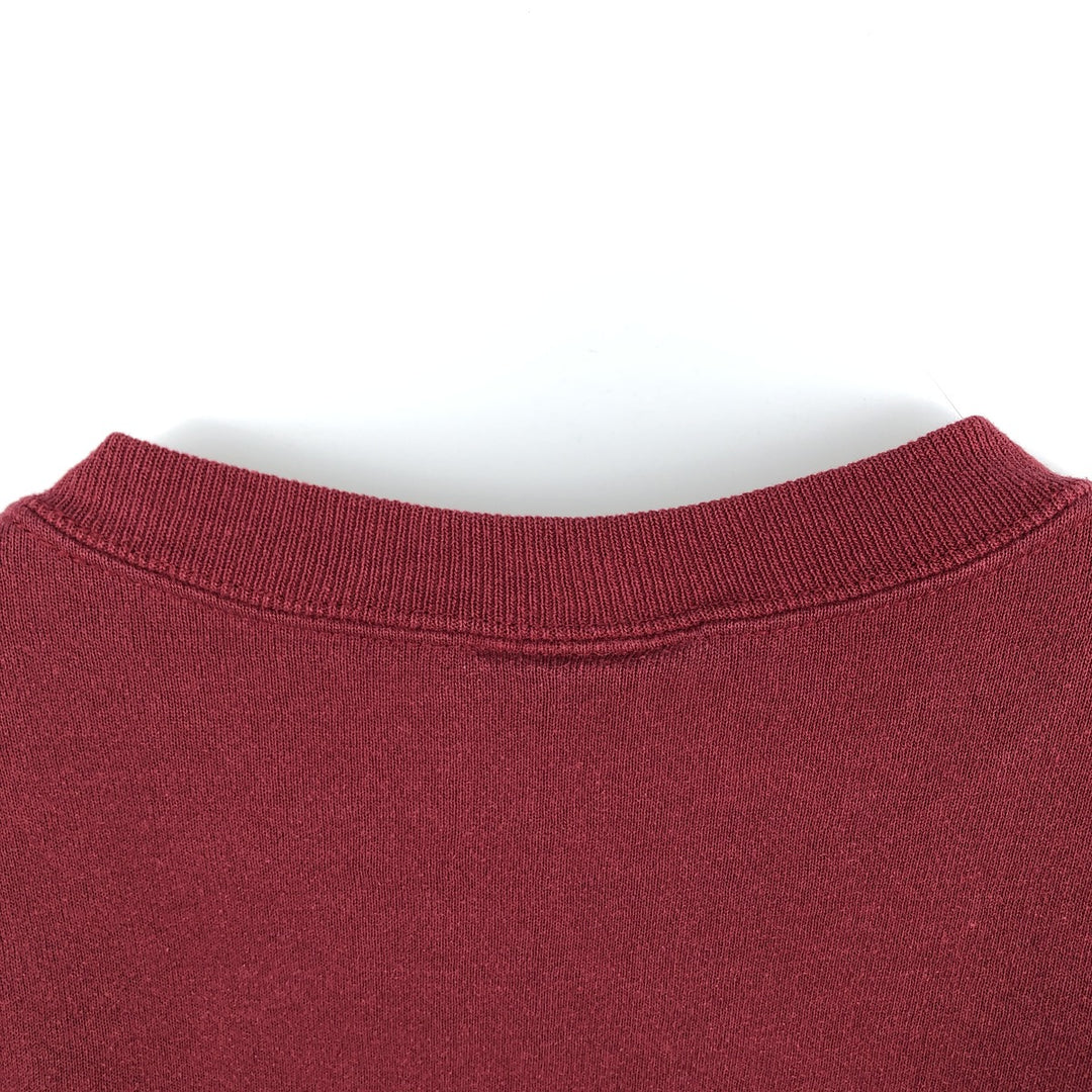 90'S Lee SPORT NFL Washington Redskins Print Sweatshirt, Made in USA, Men's Size L (approx.) cotton wine-red Vintage Second Hand