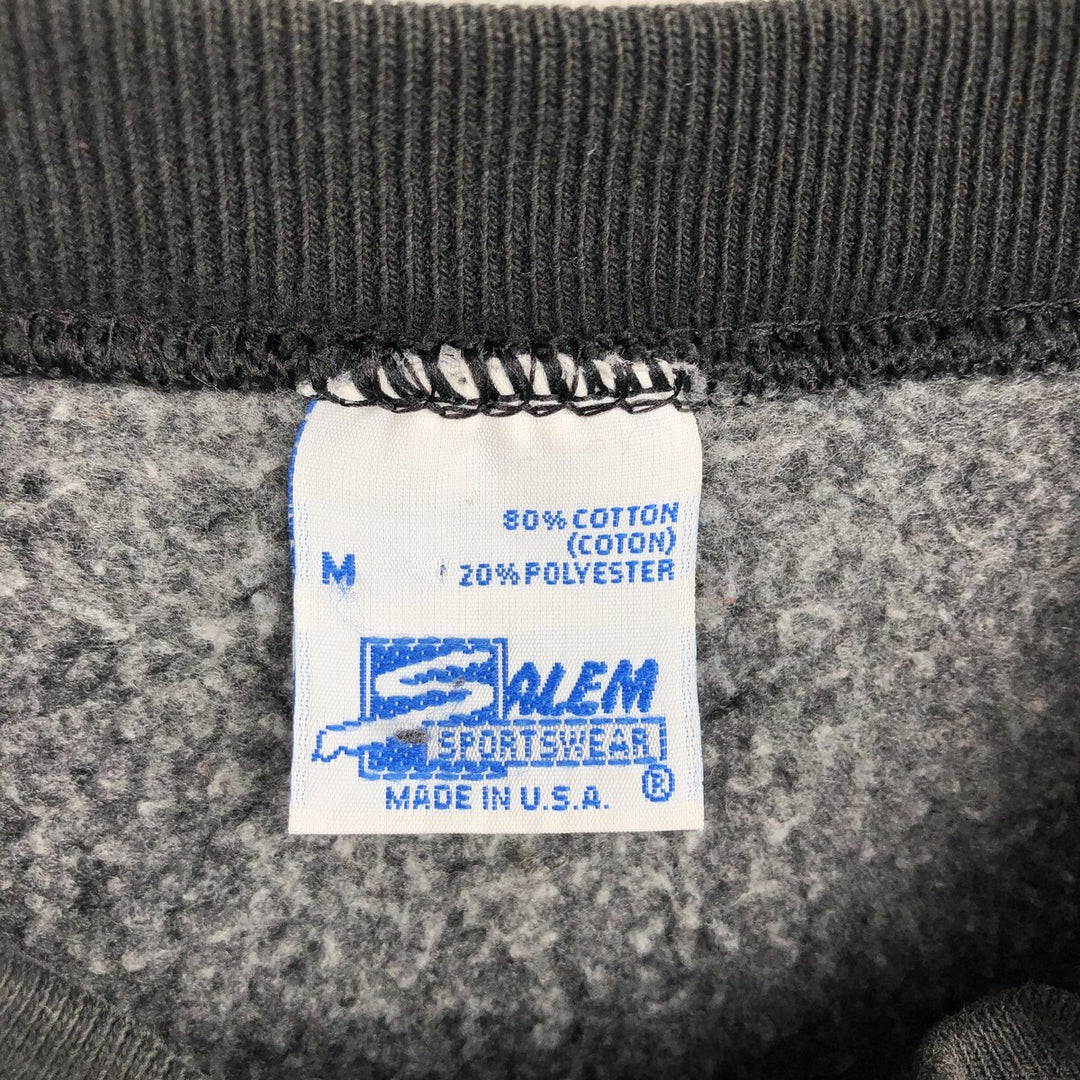 90'S SALEM NFL Pittsburgh Steelers Print Sweatshirt, Made in USA, Men's Size M (Equivalent), Vintage cotton black type Vintage Second Hand