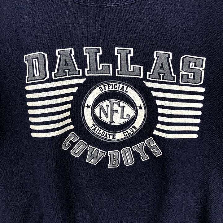 AMERICA'S FINEST NFL DALLAS COWBOYS Dallas Cowboys Print Sweatshirt, Made in USA, Men's XL (approx.) cotton navy blue type Vintage Second Hand