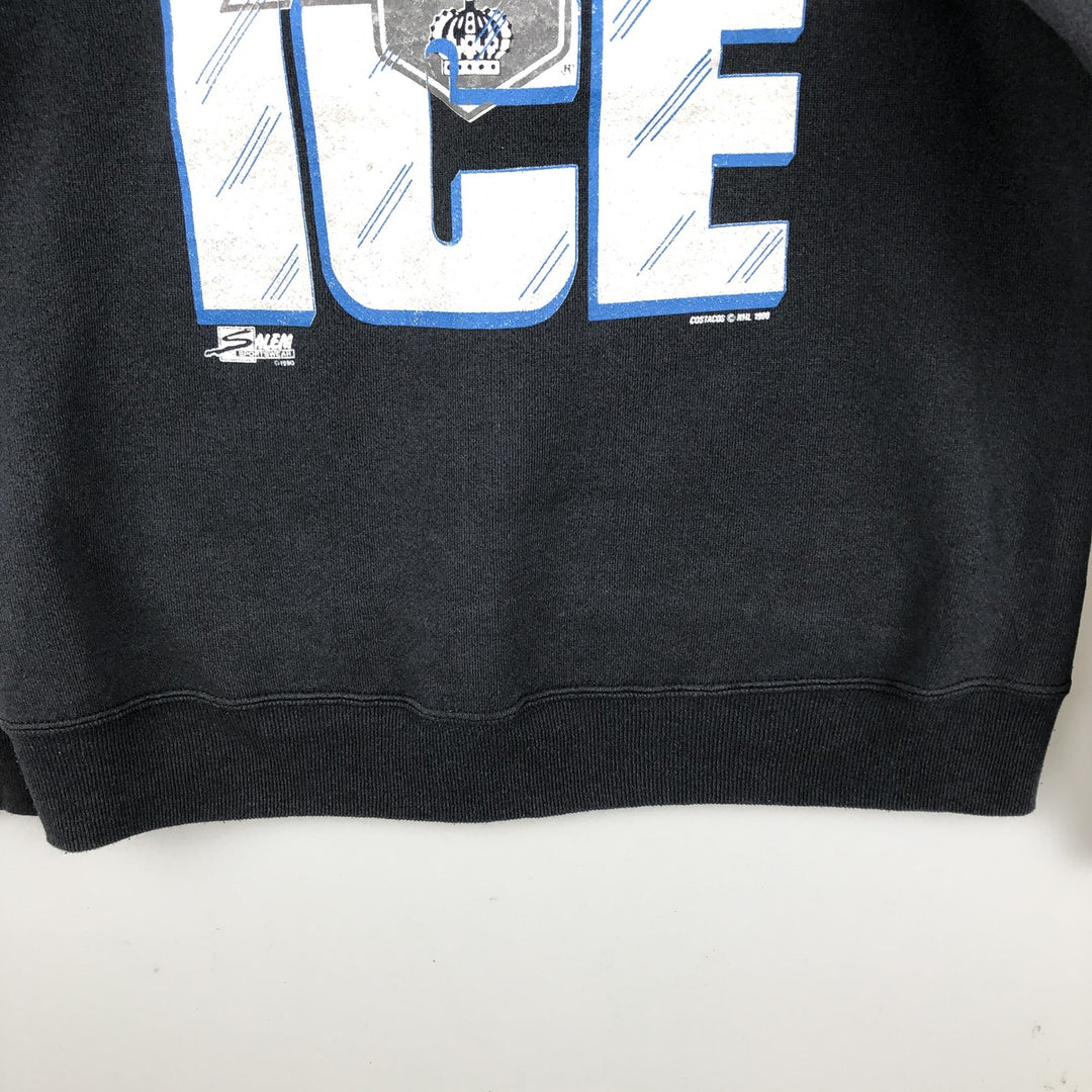 90'S Salem Sportswear NHLOLOSANGELESKINGS Los Angeles Kings Sweatshirt, Made in USA, Men's Size M (approx.) cotton black type Vintage Second Hand