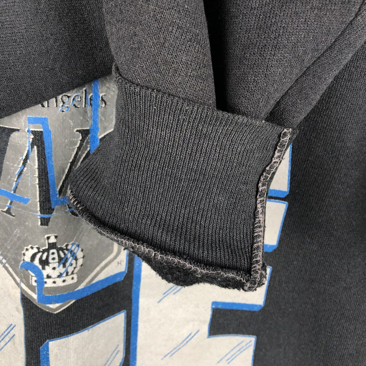 90'S Salem Sportswear NHLOLOSANGELESKINGS Los Angeles Kings Sweatshirt, Made in USA, Men's Size M (approx.) cotton black type Vintage Second Hand
