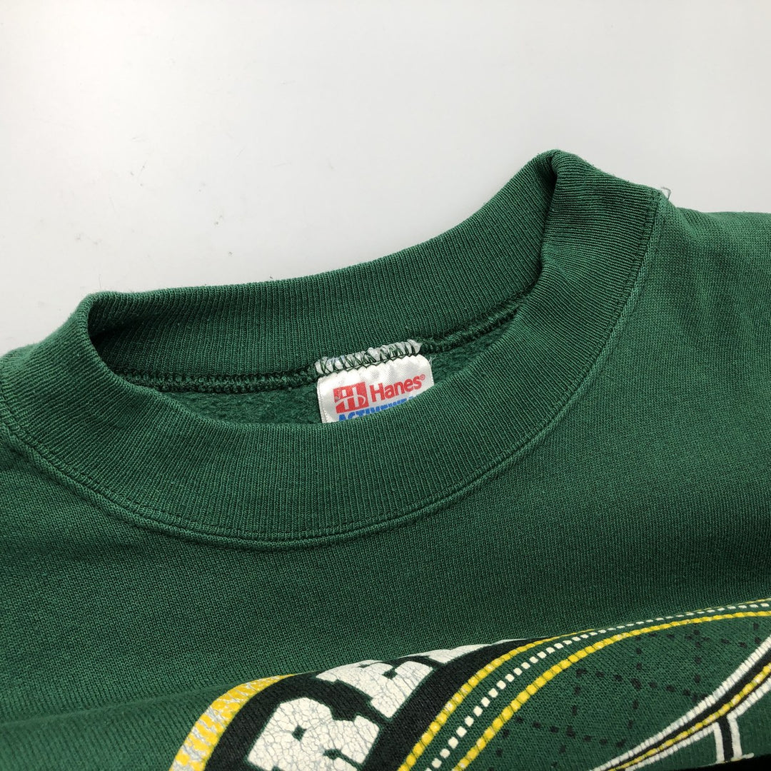 Hanes ACTIVEWEAR Printed Sweatshirt, Made in USA, Men's XXL equivalent. cotton green type Vintage Second Hand