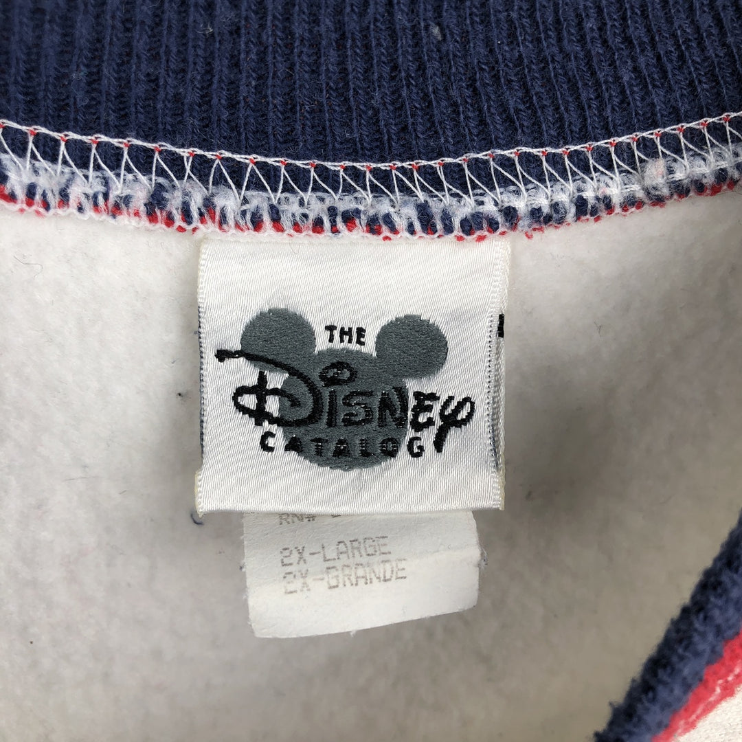 Vintage 90'S Disney Mickey Mouse character sweatshirt, made in the USA, men's size XXL cotton gray type Vintage Second Hand