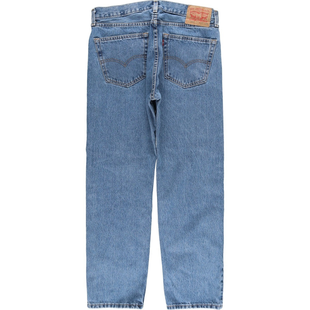 Levi's 505 tapered denim pants for men, size W34 cotton Blue type light blue Vintage Second Hand