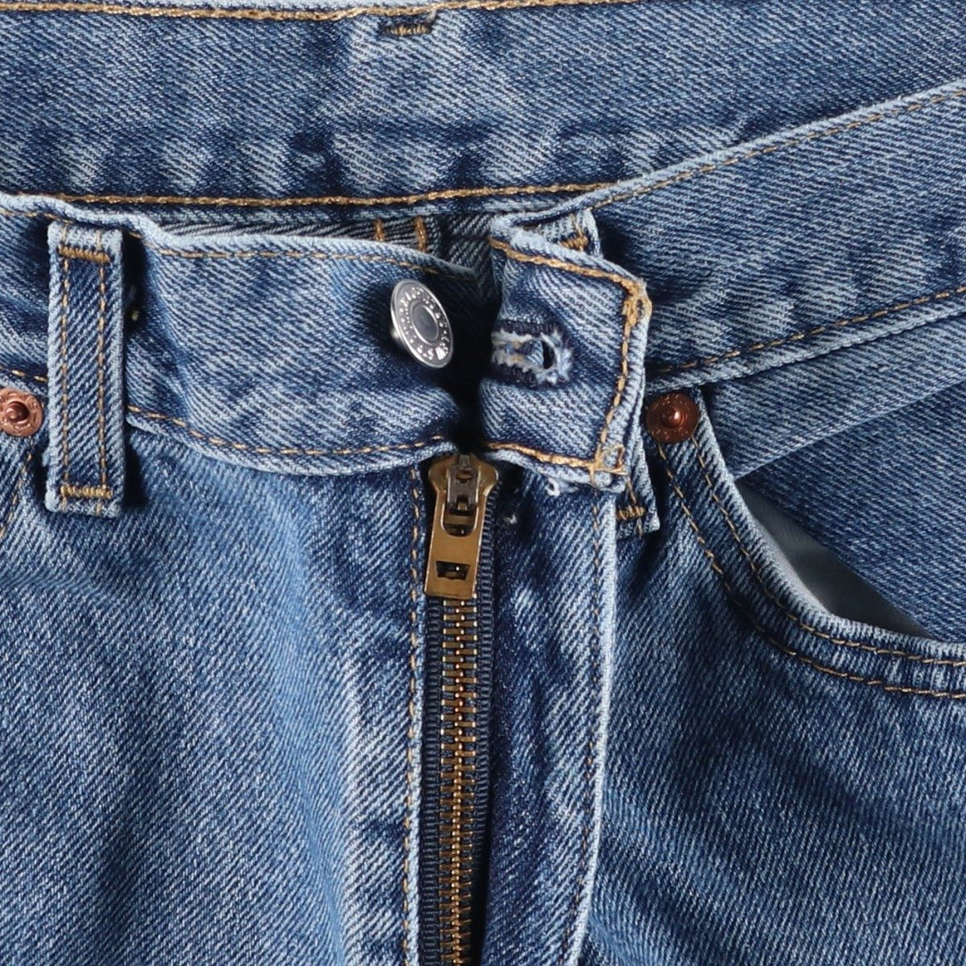 Levi's 505 tapered denim pants for men, size W34 cotton Blue type light blue Vintage Second Hand