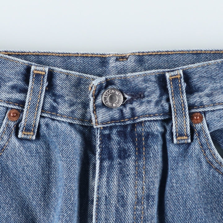 Levi's 505 tapered denim pants for men, size W34 cotton Blue type light blue Vintage Second Hand