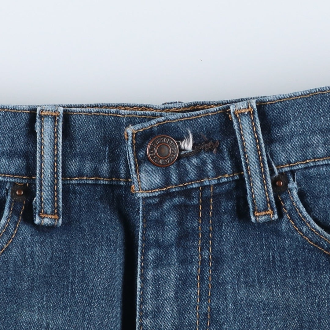 Levi's 505 tapered denim pants for men, equivalent to w32 cotton blue type Vintage Second Hand