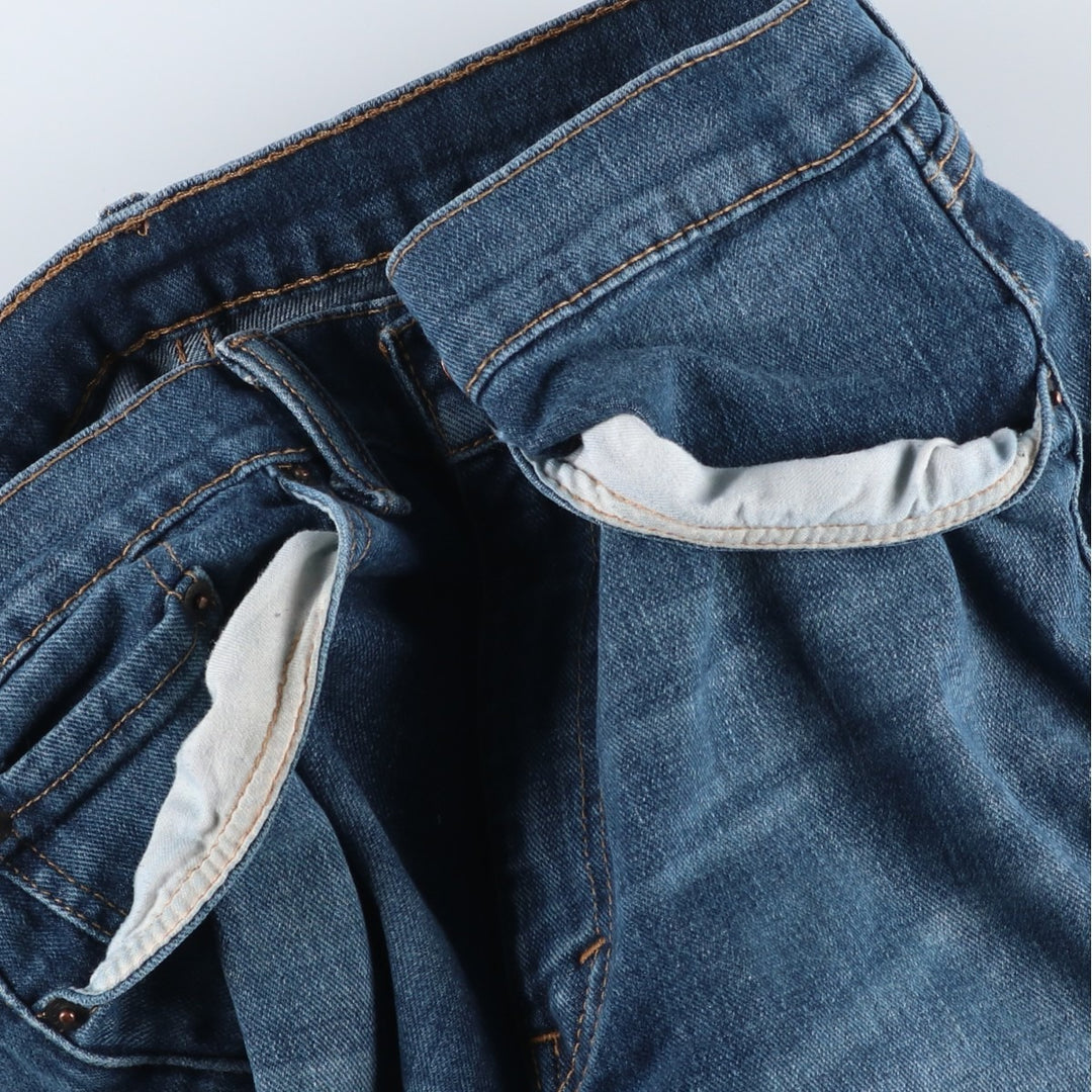 Levi's 505 tapered denim pants for men, equivalent to w32 cotton blue type Vintage Second Hand
