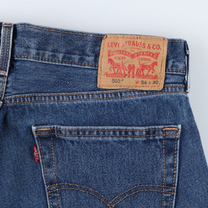 Levi's 505 tapered denim pants for men, size W34 unclear blue type Vintage Second Hand