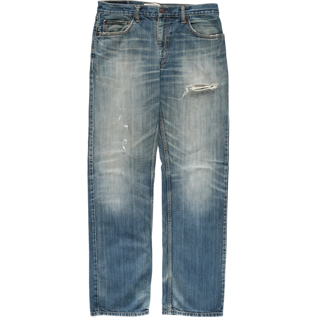 Levi's 505 STRAIGHT FIT tapered denim pants for men, equivalent to w33 cotton blue type Vintage Second Hand