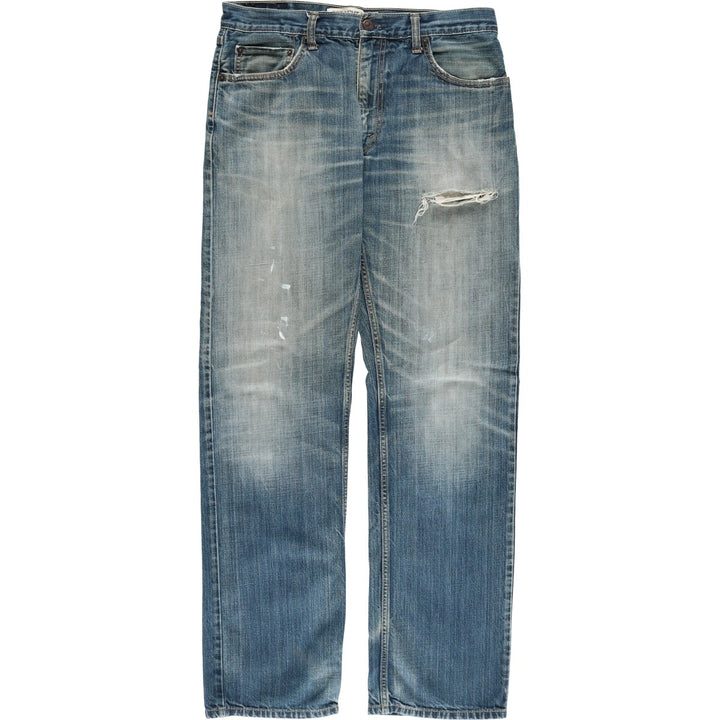 Levi's 505 STRAIGHT FIT tapered denim pants for men, equivalent to w33 cotton blue type Vintage Second Hand