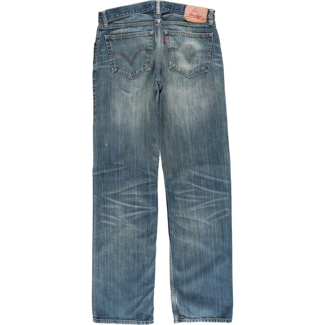Levi's 505 STRAIGHT FIT tapered denim pants for men, equivalent to w33 cotton blue type Vintage Second Hand