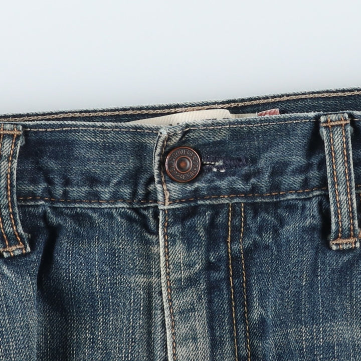 Levi's 505 STRAIGHT FIT tapered denim pants for men, equivalent to w33 cotton blue type Vintage Second Hand