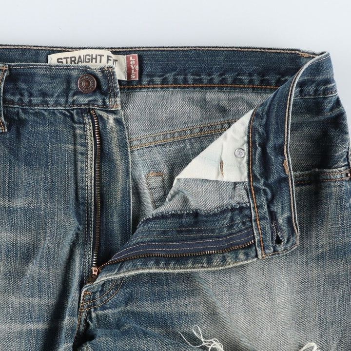 Levi's 505 STRAIGHT FIT tapered denim pants for men, equivalent to w33 cotton blue type Vintage Second Hand