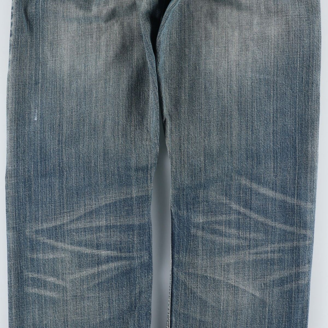 Levi's 505 STRAIGHT FIT tapered denim pants for men, equivalent to w33 cotton blue type Vintage Second Hand