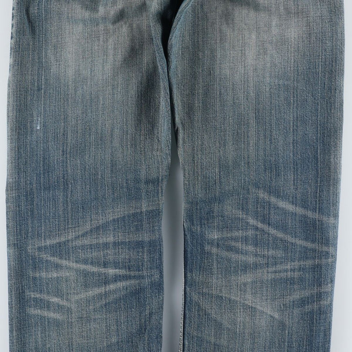 Levi's 505 STRAIGHT FIT tapered denim pants for men, equivalent to w33 cotton blue type Vintage Second Hand