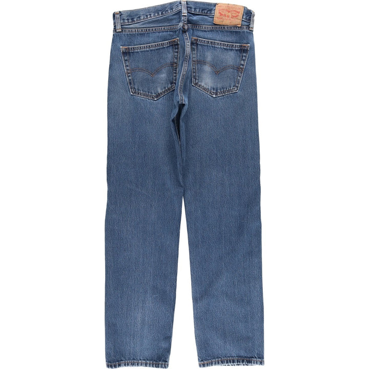 Levi's 505 tapered denim pants for men, size W33 cotton blue type Vintage Second Hand
