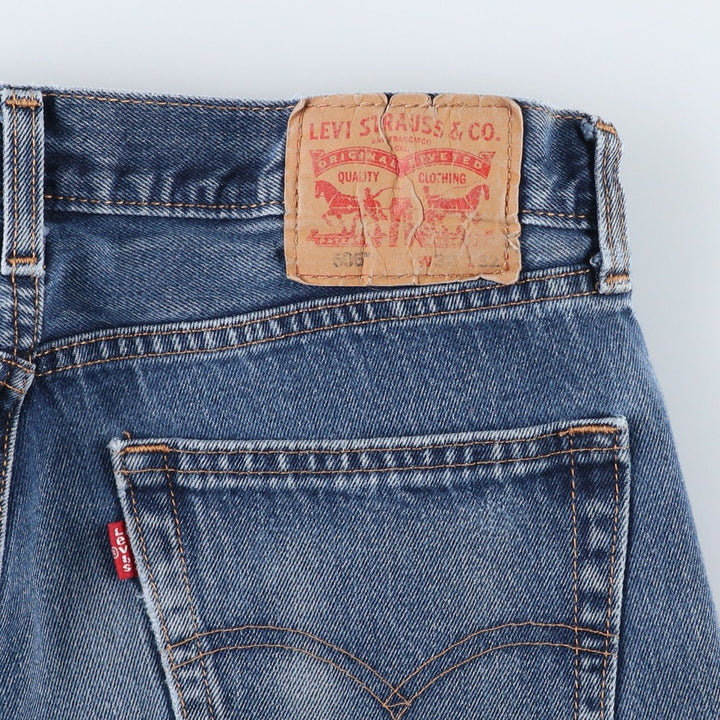 Levi's 505 tapered denim pants for men, size W33 cotton blue type Vintage Second Hand