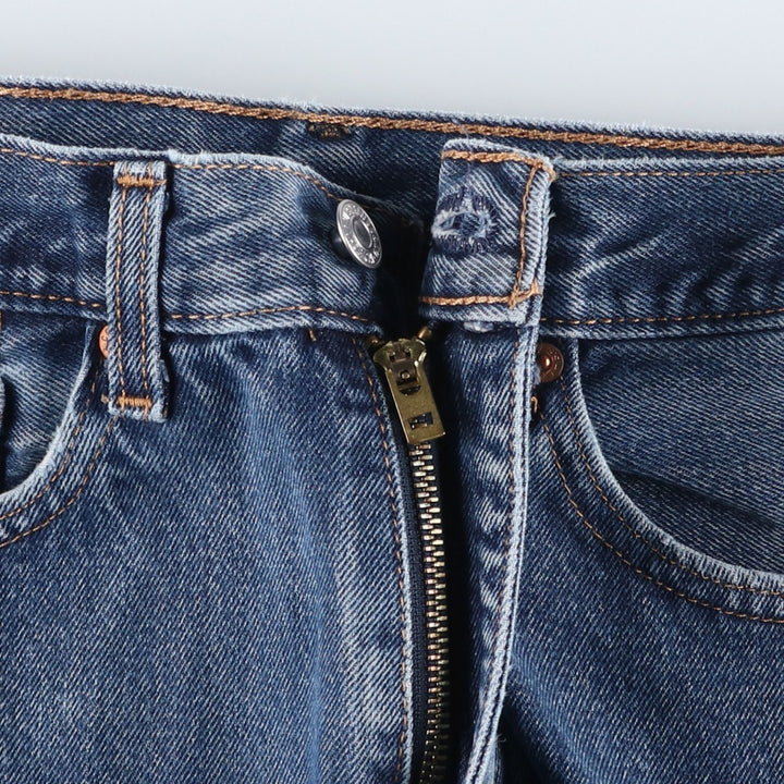 Levi's 505 tapered denim pants for men, size W33 cotton blue type Vintage Second Hand