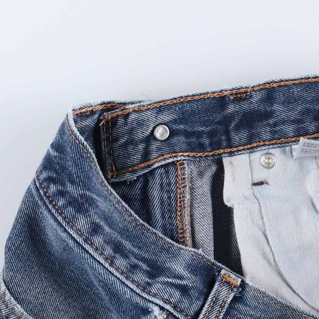 Levi's 505 tapered denim pants for men, size W33 cotton blue type Vintage Second Hand