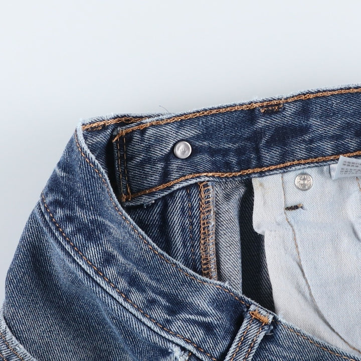 Levi's 505 tapered denim pants for men, size W33 cotton blue type Vintage Second Hand