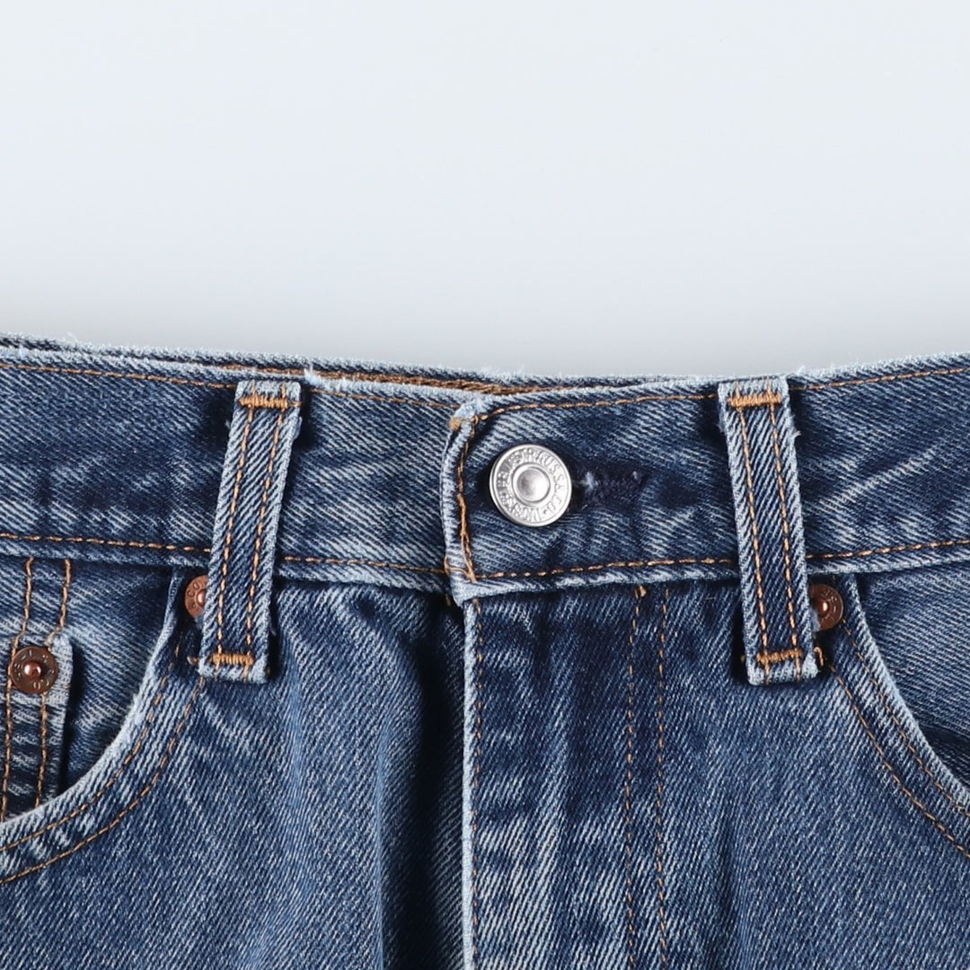 Levi's 505 tapered denim pants for men, size W33 cotton blue type Vintage Second Hand
