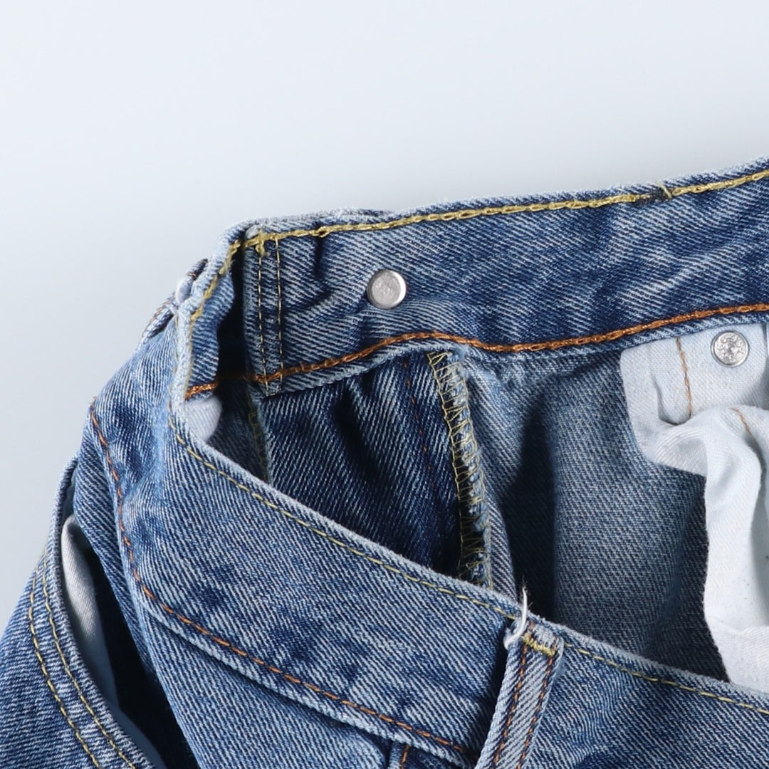 Levi's 505 tapered denim pants for men, size w36 cotton Blue type light blue Vintage Second Hand