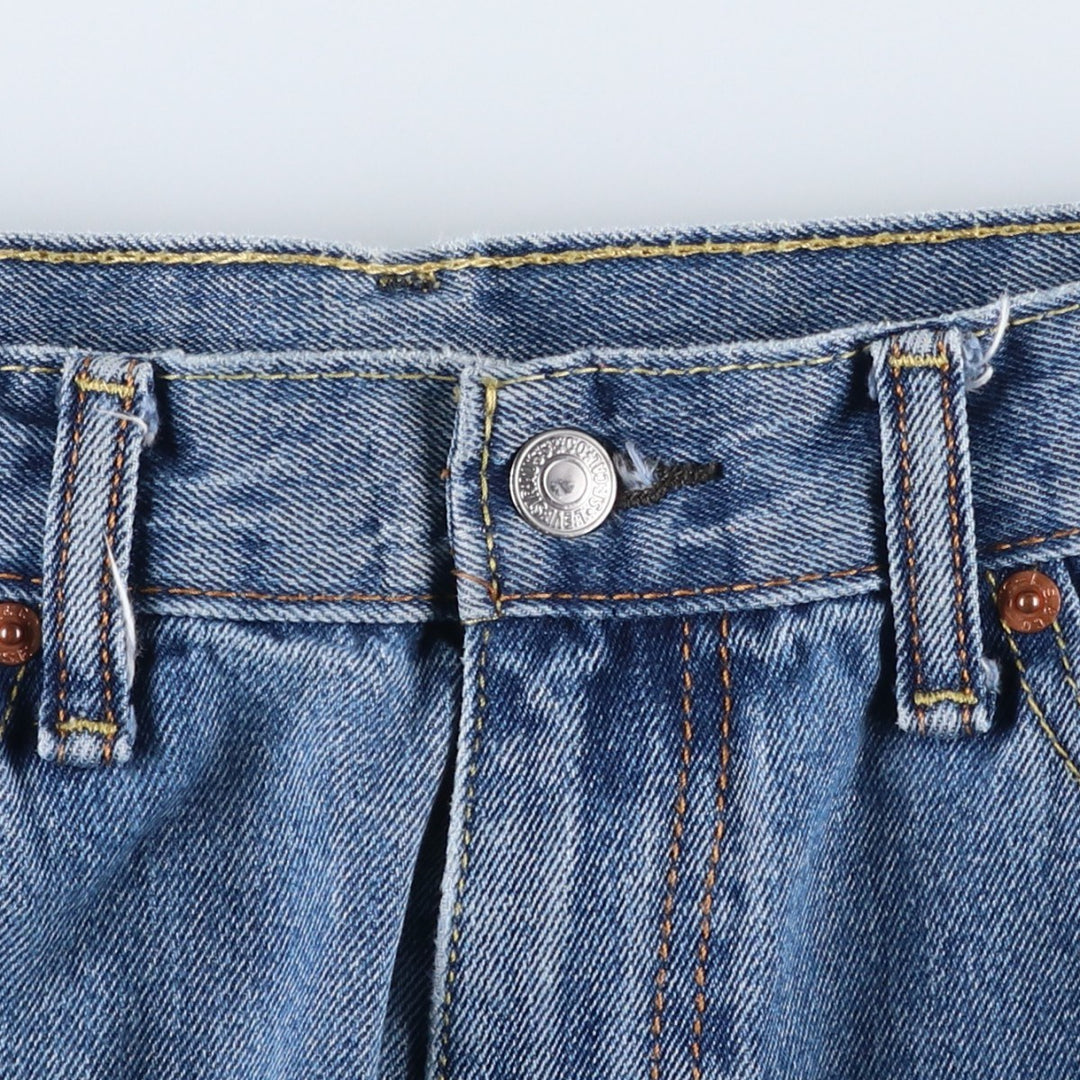 Levi's 505 tapered denim pants for men, size w36 cotton Blue type light blue Vintage Second Hand
