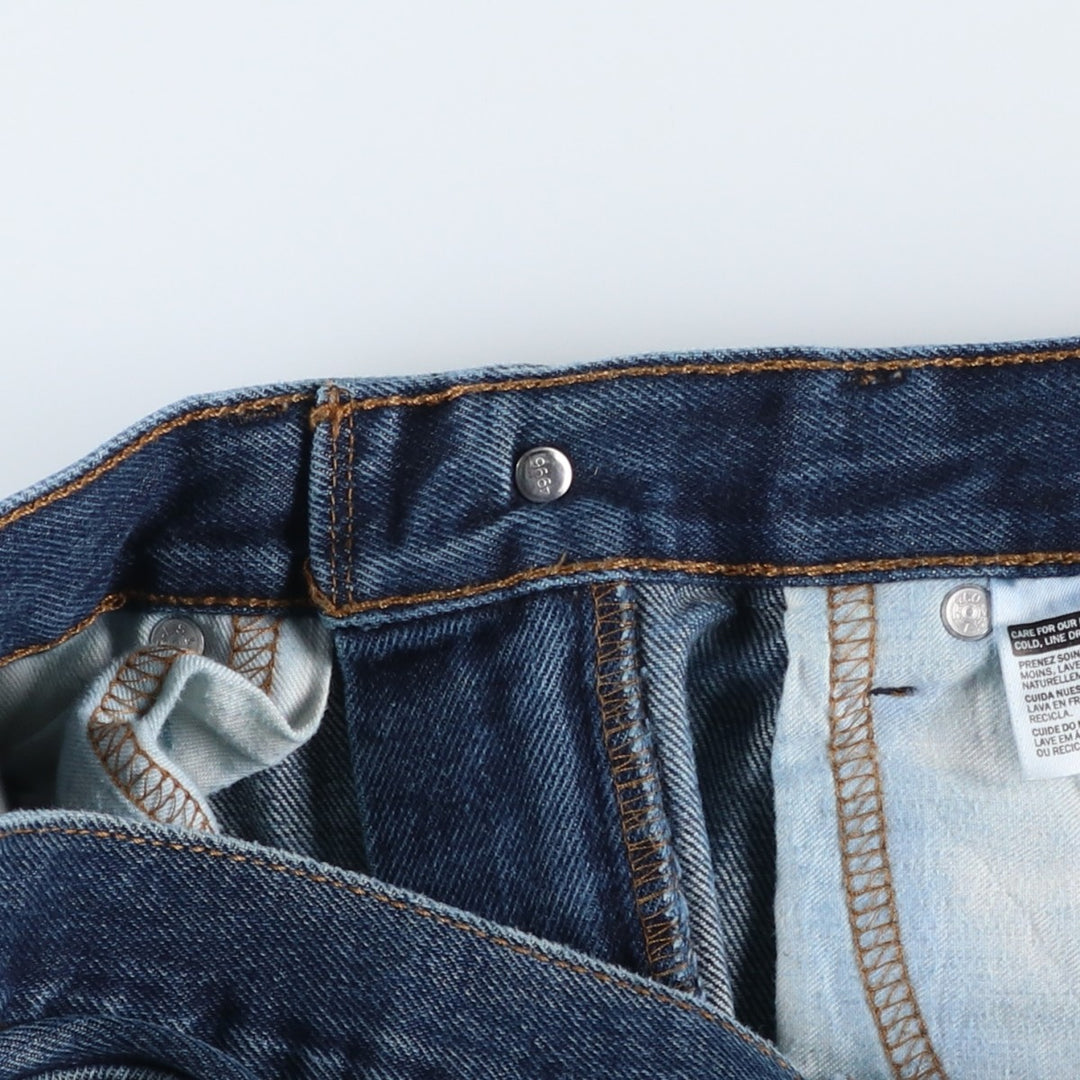 Levi's 505 tapered denim pants for men, equivalent to w32 cotton blue type Vintage Second Hand