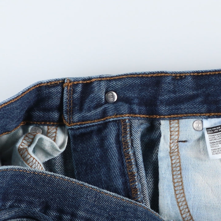Levi's 505 tapered denim pants for men, equivalent to w32 cotton blue type Vintage Second Hand