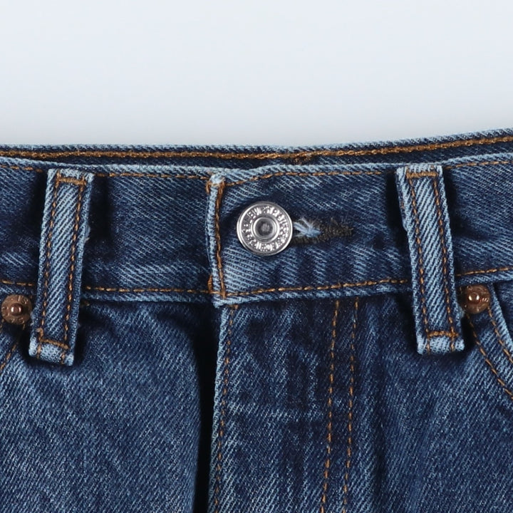 Levi's 505 tapered denim pants for men, equivalent to w32 cotton blue type Vintage Second Hand