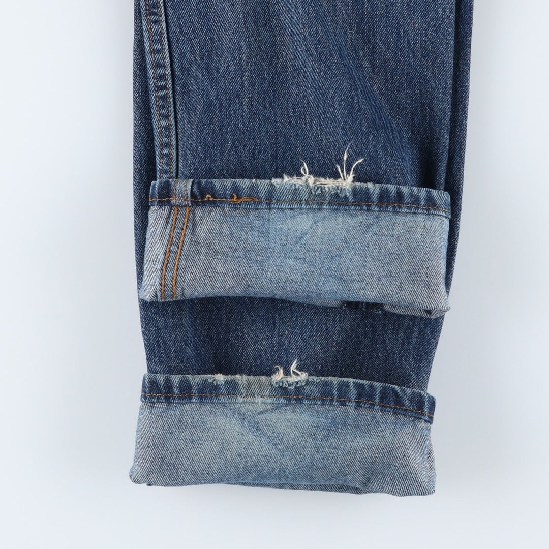 Levi's 505 tapered denim pants for men, equivalent to w32 cotton blue type Vintage Second Hand