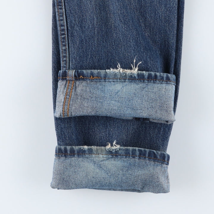 Levi's 505 tapered denim pants for men, equivalent to w32 cotton blue type Vintage Second Hand