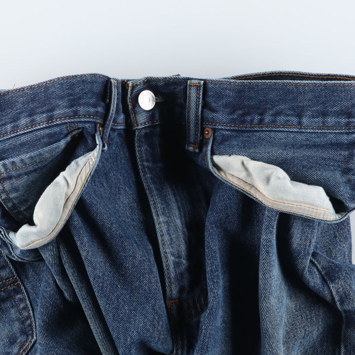 Levi's 505 tapered denim pants for men, equivalent to w32 cotton blue type Vintage Second Hand