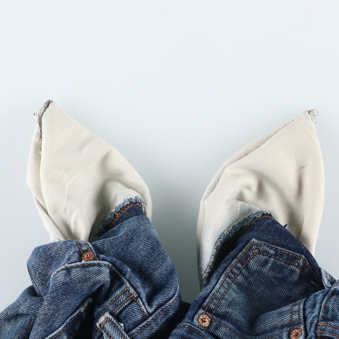 Levi's 505 tapered denim pants for men, equivalent to w32 cotton blue type Vintage Second Hand