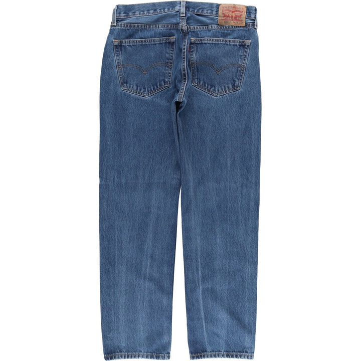 Levi's 505 tapered denim pants for men, size W33 cotton blue type Vintage Second Hand