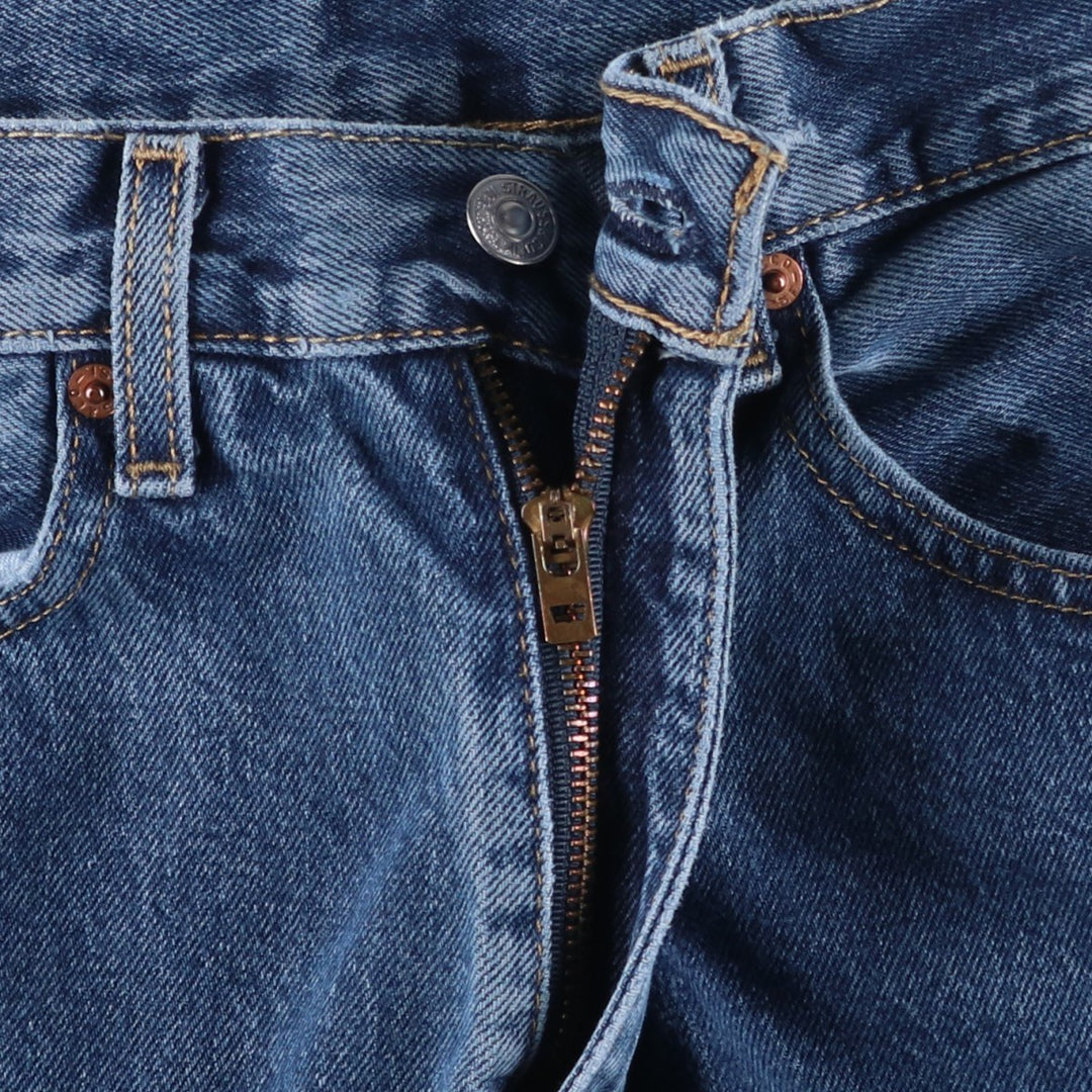 Levi's 505 tapered denim pants for men, size W33 cotton blue type Vintage Second Hand