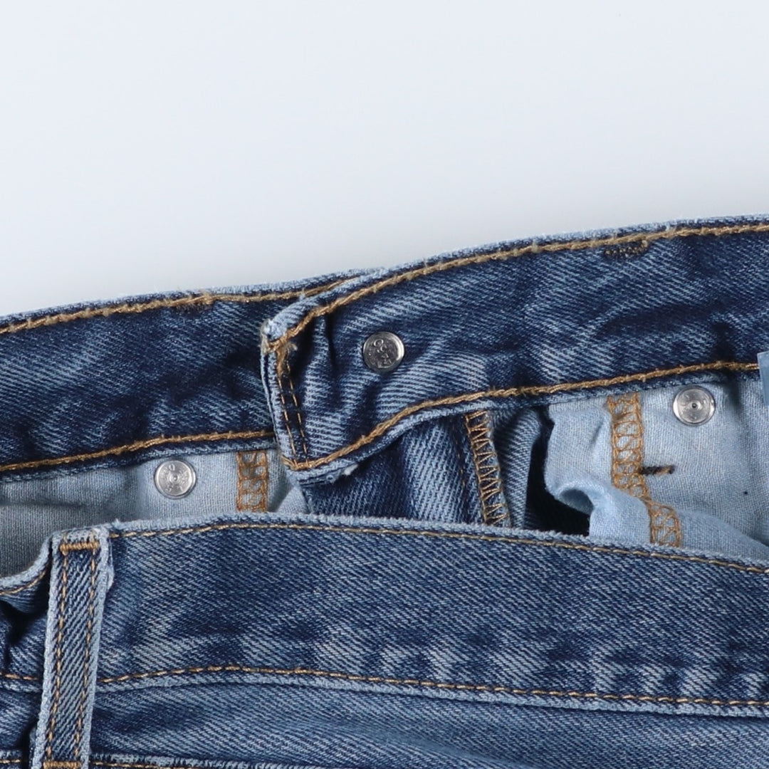 Levi's 505 tapered denim pants for men, size W33 cotton blue type Vintage Second Hand